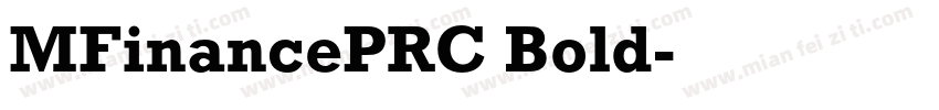 MFinancePRC Bold字体转换